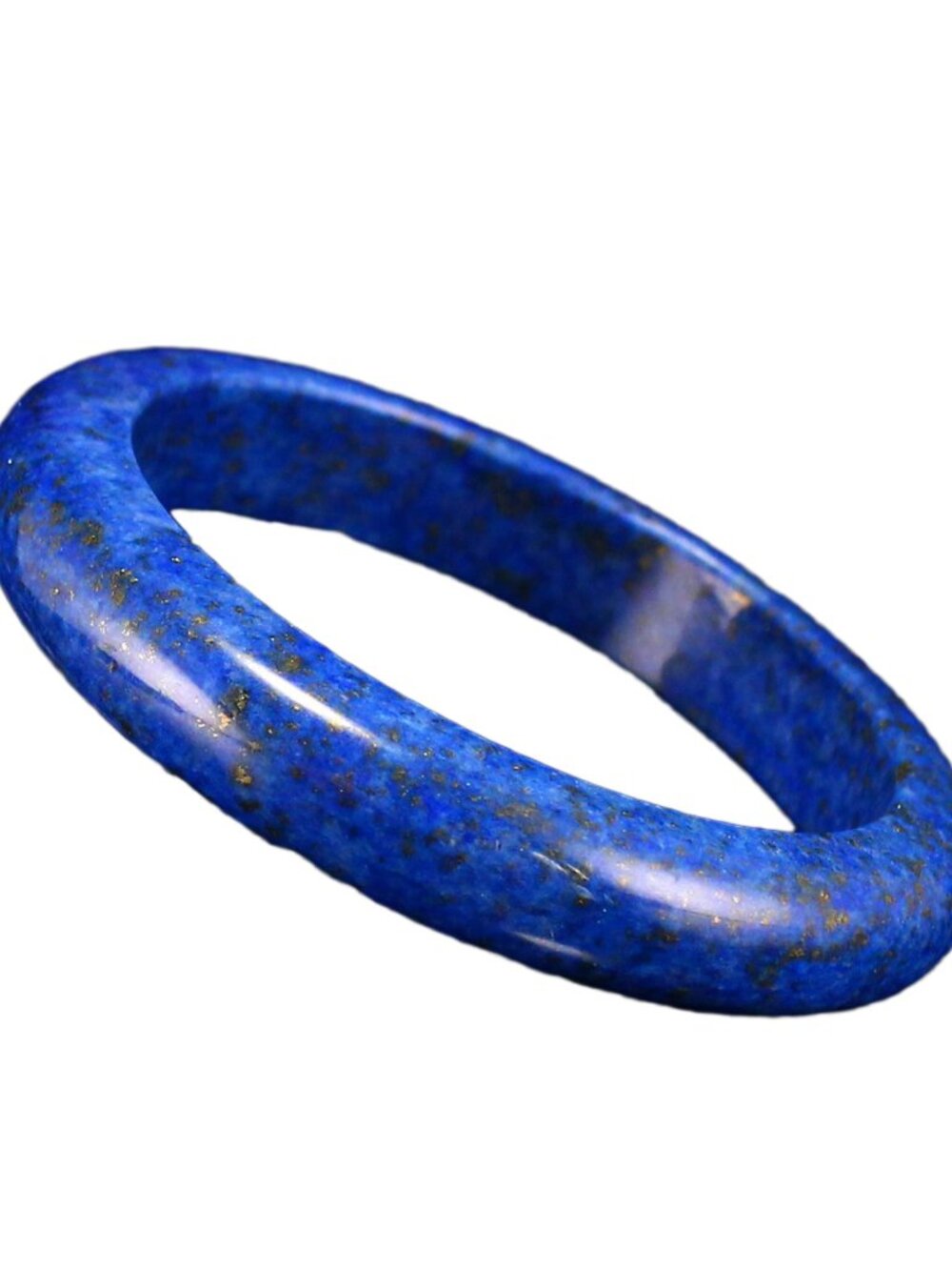 Natural Royal Blue Lapis Lazuli Solid Bangle Bracelet 62mm ID. 69.366g Certified